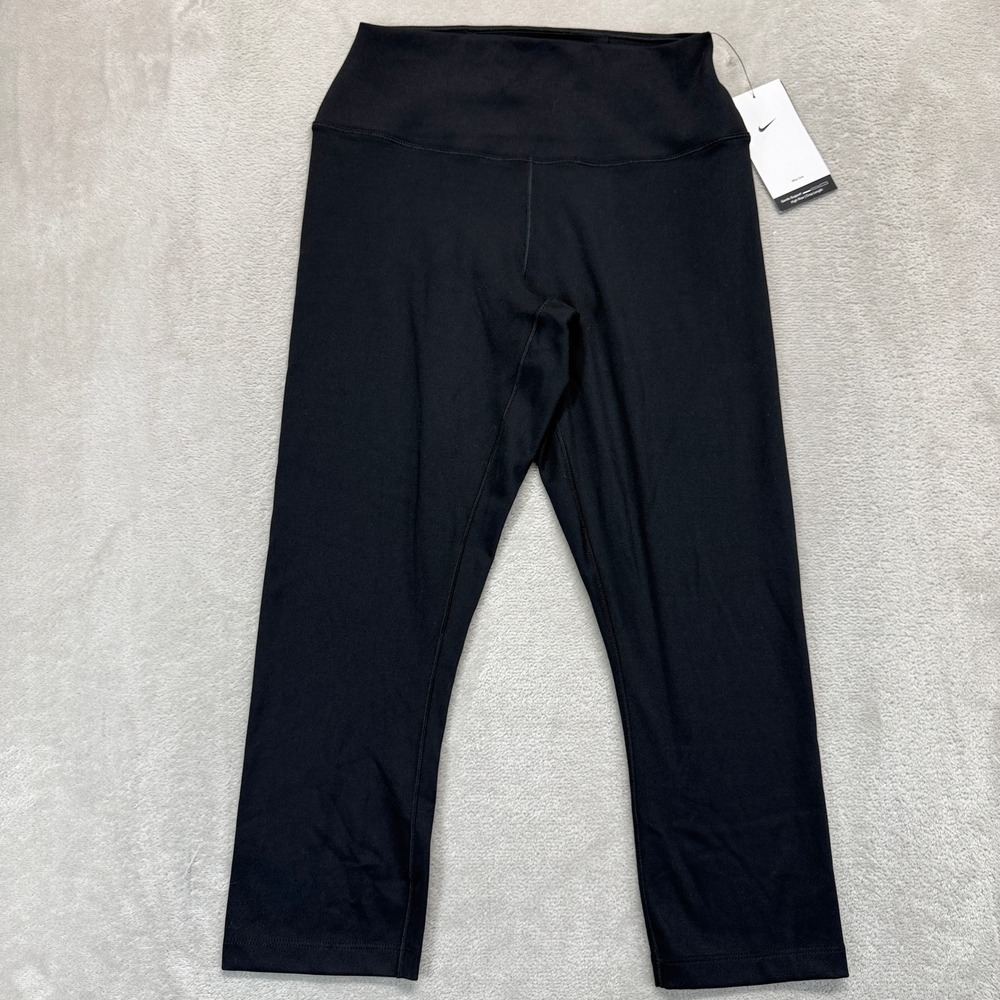 Nike Pants Womens Medium Nike One Training Leggings Black High Rise Crop Running
